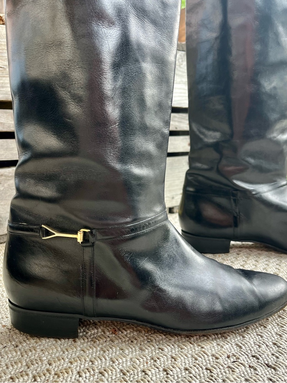 RARE VINTAGE COLE HAAN — HAND MADE IN ITALY 🇮🇹 Leather Knee High Boots - Picture 15 of 15